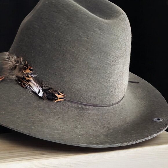 PETER GRIMM  (OSFA ) "TRUE CHARACTER" Felted Wool Wide Brim Olive Green Hat - Picture 5 of 7